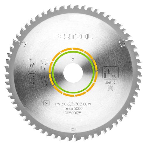 Festool 500125 216x30 60t Fine Tooth Sawblade