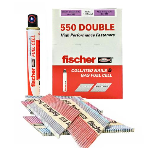 Fischer 540484 550 Double Nail Pack 90/75
