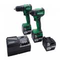 Hitachi Kc18ddx 18v Combi & I/driver Twin Kit