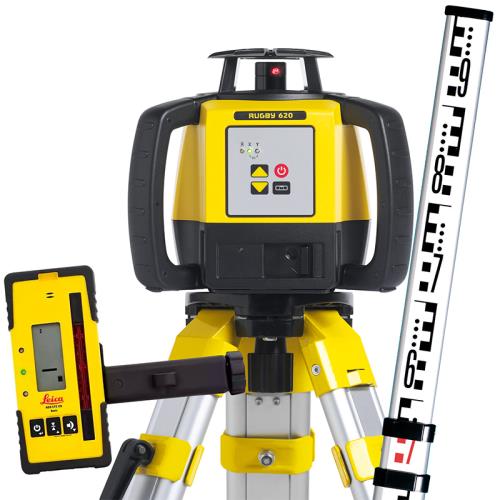 Leica Rugby 620 Re120 Laser Level Kit Li-ion