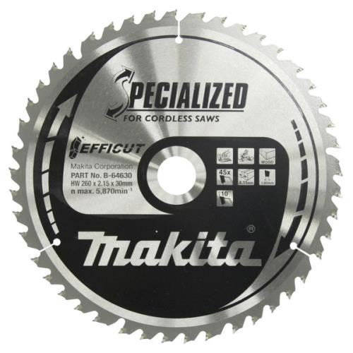 Makita B-64630 260x30x45t Efficut Tct Blad