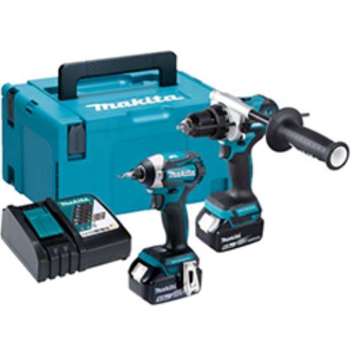 Makita Dlx2412tj 2pc Li-on Combi Kit 5ah