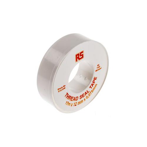 Rs Pro White Ptfe Tape 12mm X 12m X 0.075mm