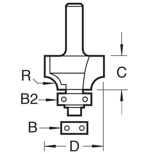 Trend C074x1/4 Rounding Over 3.2mm Radius