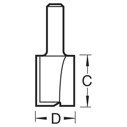 Trend C153dx1/2 2 Flute Cutter 12.7mm Dia.