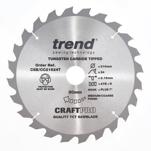 Trend Saw Blade Crosscut 216 X 24t X 30