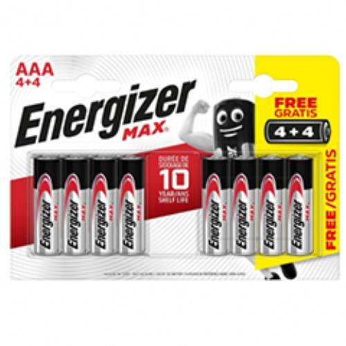 Energize Batteries 4+4 Pack Aaa