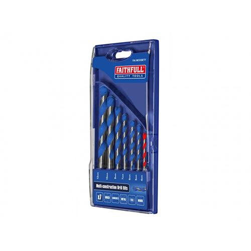 Faithfull Multi Construction Drill Set 4-12mm