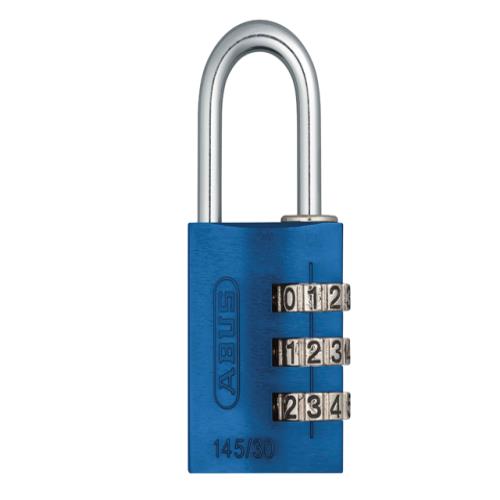 Abus 145 30mm Alu Combi Padlock Blue