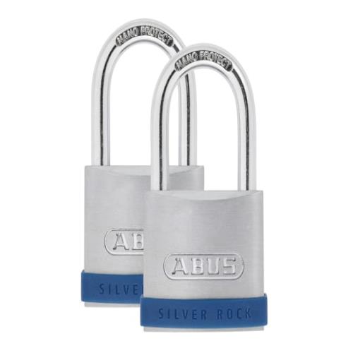 Abus 50mm Silver Rock™ 5 Padlock Twin Pack