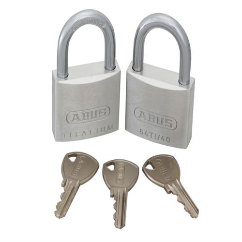 Abus 64ti 40mm Titalium Padlock 2 Pack