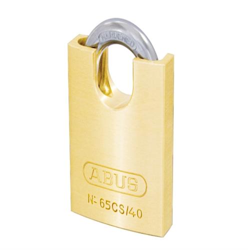 Abus 65 40mm Brass Padlock Close Shackle Card