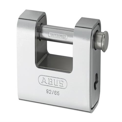 Abus 92 65mm Brass Body Shutter Padlock Carde