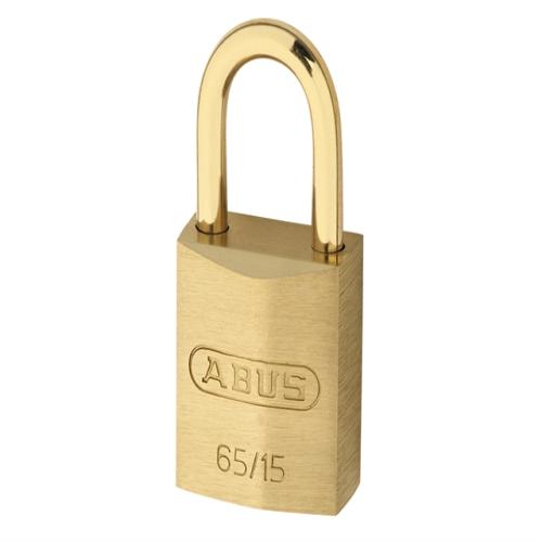Abus 65mb 15mm Brass Padlock & Shackle Keyed
