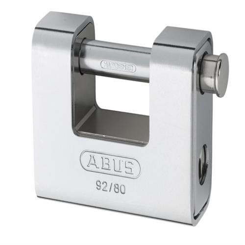 Abus 92 80mm Brass Body Shutter Padlock Keyed