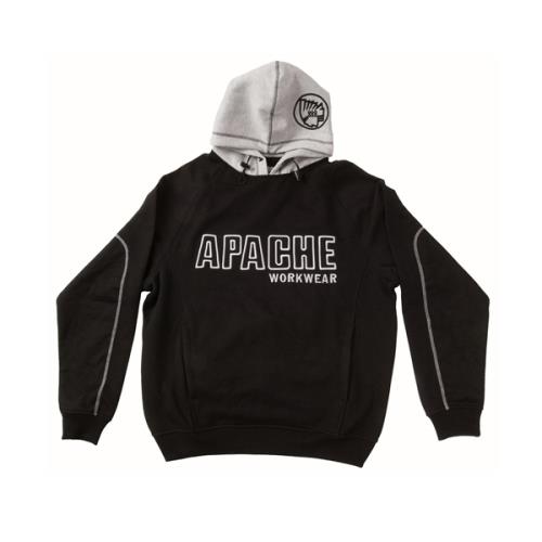 Apache Black / Grey Hooded Sweatshirt - L