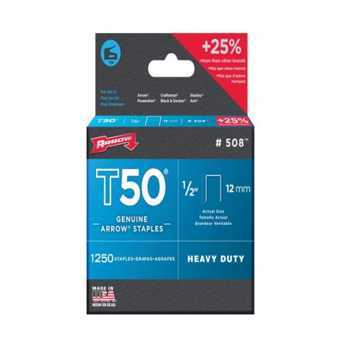 Arrow T50 Staples Stainless Steel 12mm Pk1000