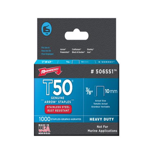Arrow T50 Staples Stainless Steel 10mm Pk1000