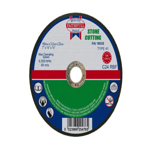 Faithfull Stone Cut Off Disc 180 X 3.2 X 22mm