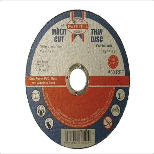 Faithfull Thin Cut Off Wheel 100 X 1.0 X 16mm