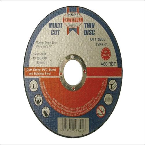 Faithfull Multi Cut Cut Off Wheels In Tin