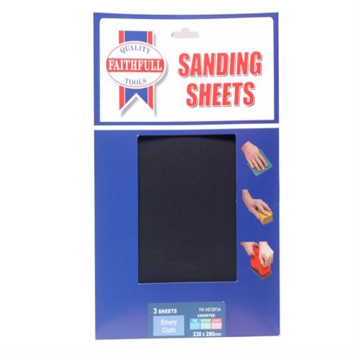 Faithfull Alox Cloth Sheet 280x230mm Assorted