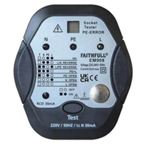 Faithfull Socket Polarity Tester With Rcd Tes