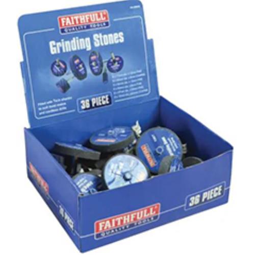Faithfull Grinding Wheel Assortment, 36 Piece