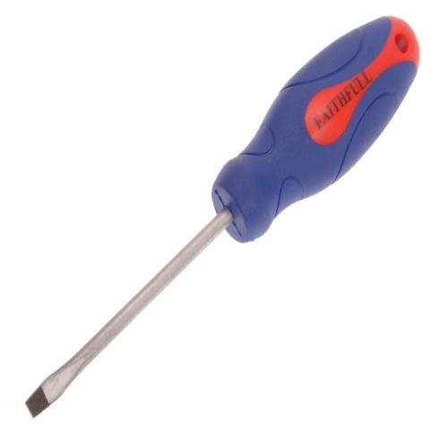 Faithfull Soft Grip Screwdriver 4.0 X 75mm