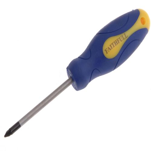 Faithfull Soft Grip Screwdriver Pz1 X 75mm