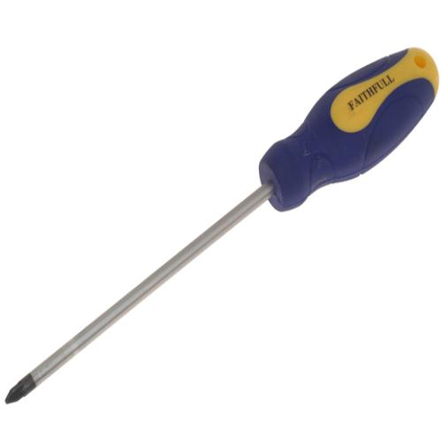 Faithfull Soft Grip Screwdriver Pz2 X 150mm