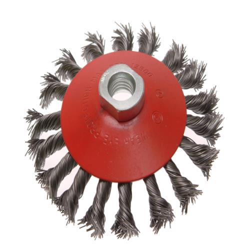 Faithfull Conical Wire Brush 115mm M14 Bore 2