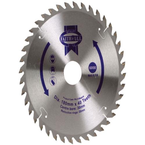 Faithfull Circular Saw Blade 180 X 30mm X 40t
