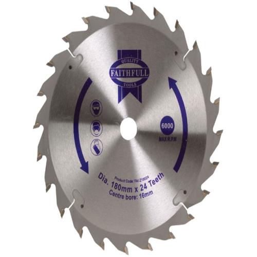 Faithfull Circular Saw Blade 180 X 16mm X 24t