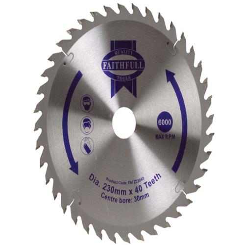 Faithfull Circular Saw Blade 230 X 30mm X 40t