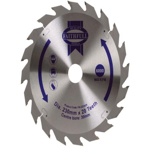 Faithfull Circular Saw Blade 230 X 30mm X 20t