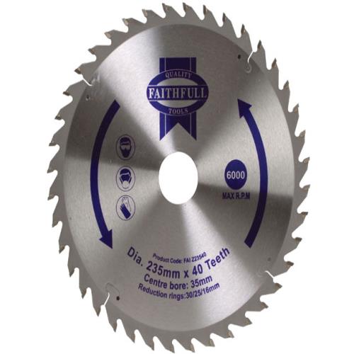 Faithfull Circular Saw Blade 235 X 40t