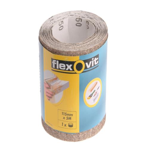 Flexovit Sanding Roll 115mm X 5m Medium 120g