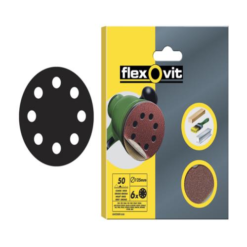 Flexovit Sanding Discs 125mm Fine 120g