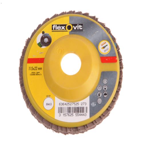 Flexovit Flapdisc For Angle Grinder 115mm 80g