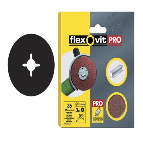 Flexovit Alu. Oxide Fibre Discs 115mm 36g