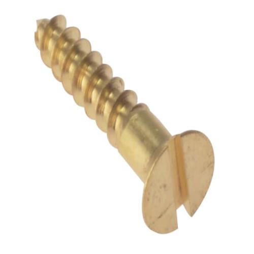 Forgefix Wood Screw Slotted Csk Solid Brass 1
