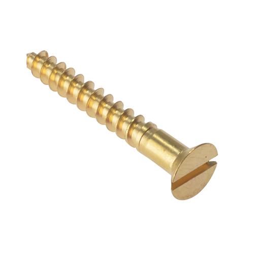 Forgefix Wood Screw Slotted Csk Solid Brass 1