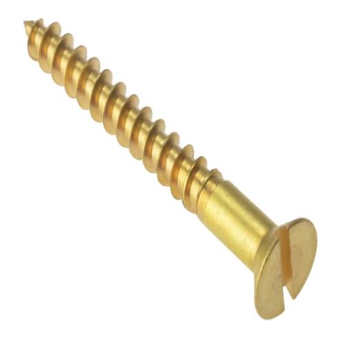 Forgefix Wood Screw Slotted Csk Solid Brass 2
