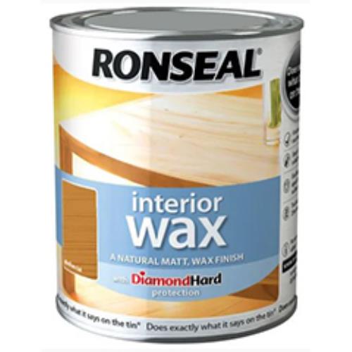 Ronseal Interior Wax Medium Oak 750ml