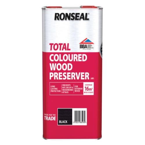 Ronseal Trade Total Wood Preserver Black 5 Li