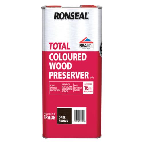 Ronseal Trade Total Wood Preserver Dark Brown