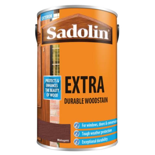 Sadolin Extra Durable Woodstain Mahogany 5 Li