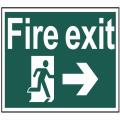 Scan Fire Exit Running Man Arrow Right