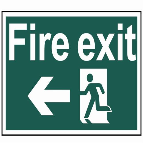 Scan Fire Exit Running Man Arrow Left
